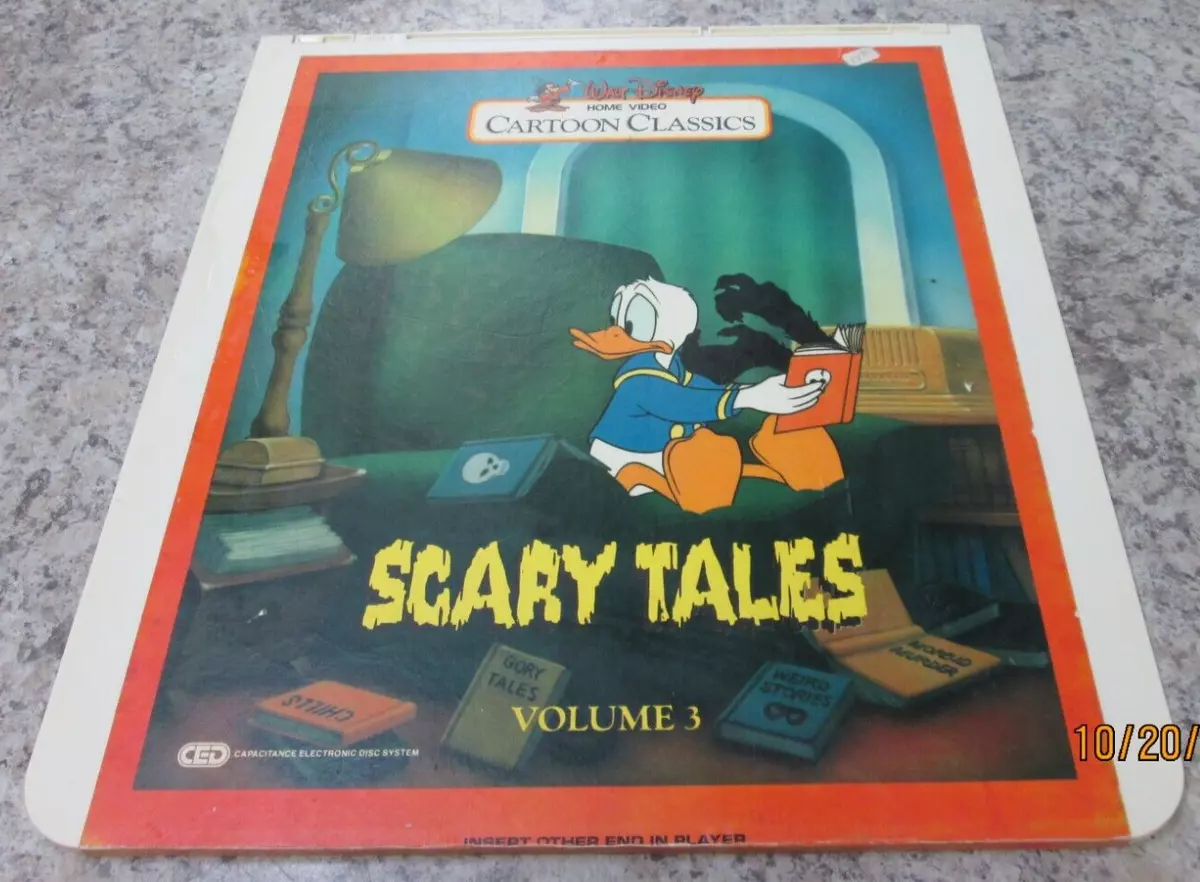 Walt Disney Cartoon Classics SCARY TALES Volume 3 CED Video Disc Movie