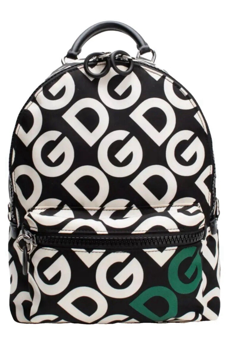 NWT $1883 DOLCE & GABBANA Backpack MONOGRAM NYLON - LEATHER  display picture 3