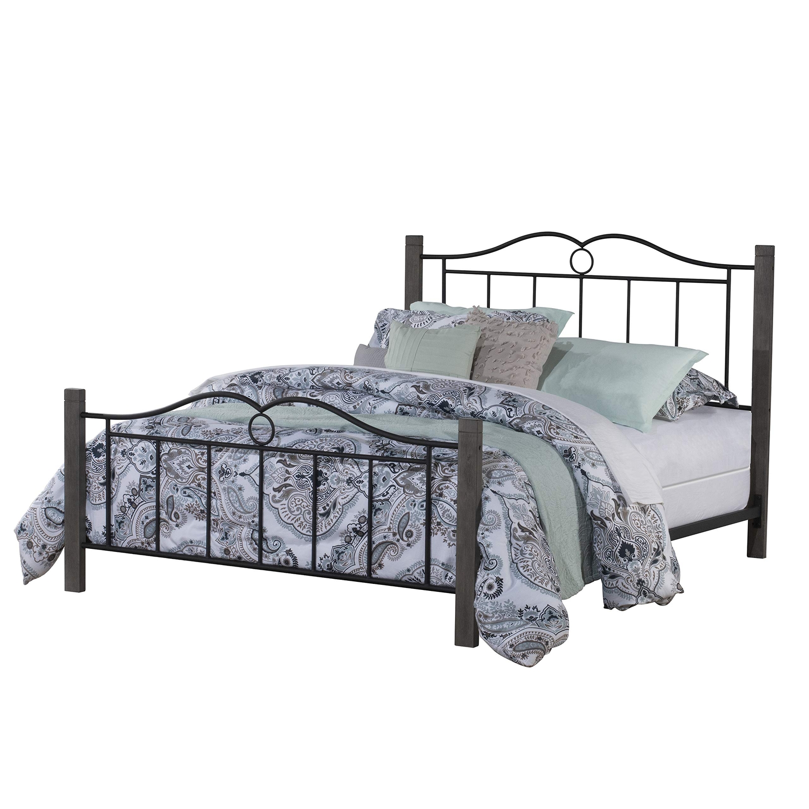 Hillsdale Dumont Metal Full Bed with Double Arched Scroll De