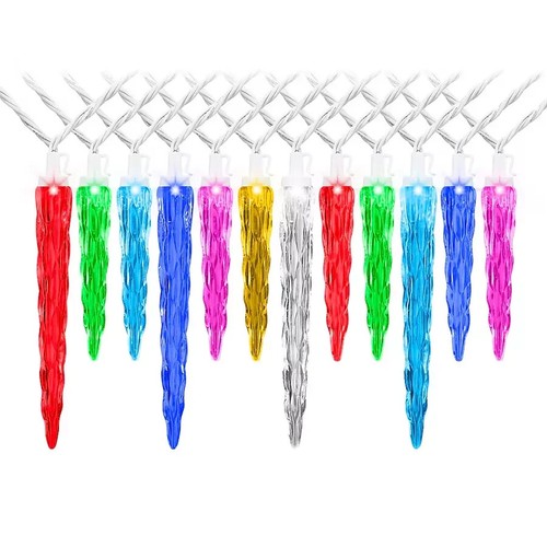 Gemmy ColorMotion Multi-Color LED Icicle Christmas Light Set, 24-Lights 23ft - Picture 2 of 3