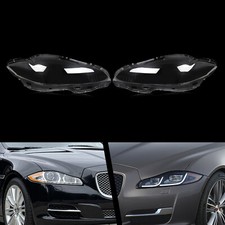 Pair Front Headlight Lens Cover Shell Clear Pour Jaguar XJ XJL 2010-2019