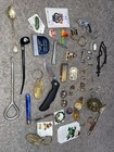 MEN'S VINTAGE JUNK DRAWER LOT KNIVES KEY CHAINS JEWELRY TIE TACKS & OLD STUFF! — photo 1
