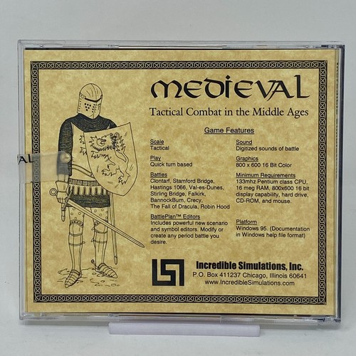 Medieval: Tactical Combat in the Middle Ages (PC, 1998) SEALED - Picture 2 of 10