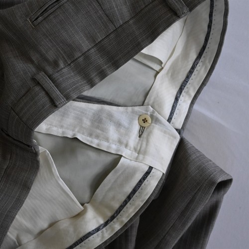 Joseph Abboud 44L 36x36 Brown Stripe 100% Wool Flaws Mens Jacket Pants Suit - Picture 10 of 12