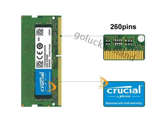 Memory RAM 2PCS DDR4 16GB Crucial 1RX8 DDR4 PC4-2666V PC4-21300S SODIMM Laptop # - Picture 4 of 6