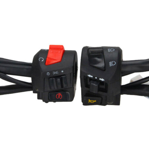 7/8" Motorcycle Handle Bar Left Right Switches Horn Turn Signal Headlight Switch - Foto 6 di 14