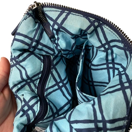 Vera Bradley Mini Vivian Cuban Tiles Purse Quilted Blue Shoulder Bag 7” X 10” - Picture 10 of 11