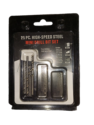 10-Piece HSS Mini Twist Drill Bit Set - Fully Polished, Sizes 0.3mm To 3.5mm