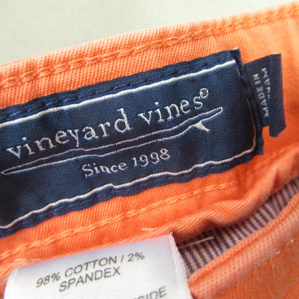 Pantalones Cortos Vineyard Vines Niñas 28 Ligeros Exterior Naranja Bolsillos Chinos Foto 3 de 4