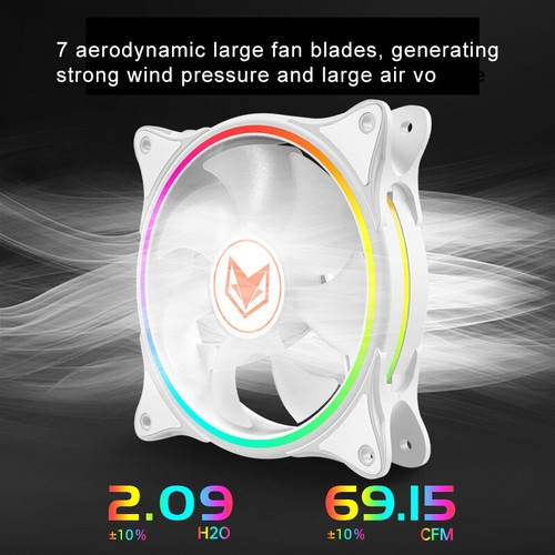 ARGB LED Quiet PC Air Cooling ARGB Fans Computer Case Game PC Cooling Fan 3Pin - Afbeelding 2 van 12