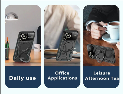 Armor Shockroof Full Lens Case Magnetic Cover For iPhone 16 15 14 13 12 11 Pro - Foto 9 di 19
