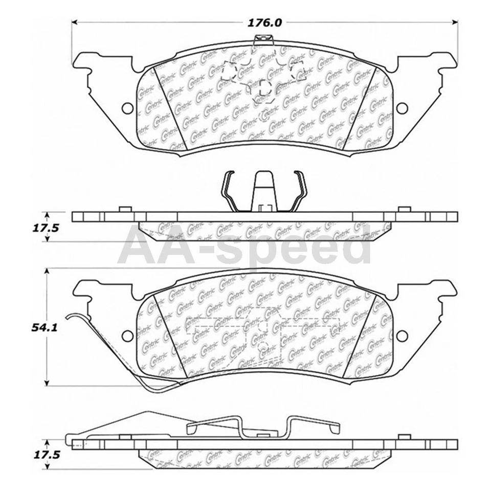 Kit de rotores de freio a disco dianteiro e pastilhas de freio para 1991 1992 Dodge Dakota C-Tek - Imagem 3 de 4