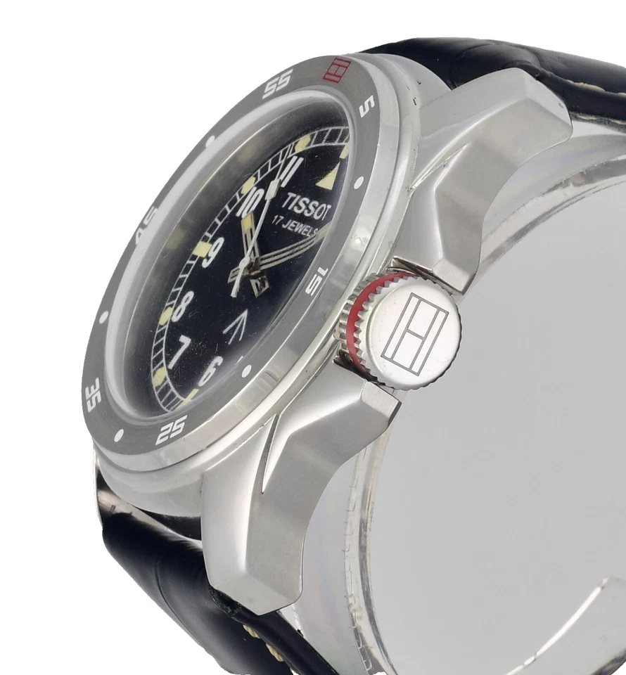 Rare TISSOT T Arrow 17 Jewels Jumbo Military Broad Arrow Vintage Mens Watch - Изображение 3 из 4