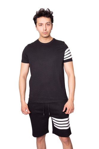 Mens Summer 2-Piece Outfit Set Short sleeve shirt & short set Sports top (2252) - Picture 9 of 14
