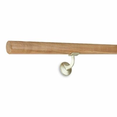 Ballettstange Esche hell, 42 Ø + 2 Halter neusilber