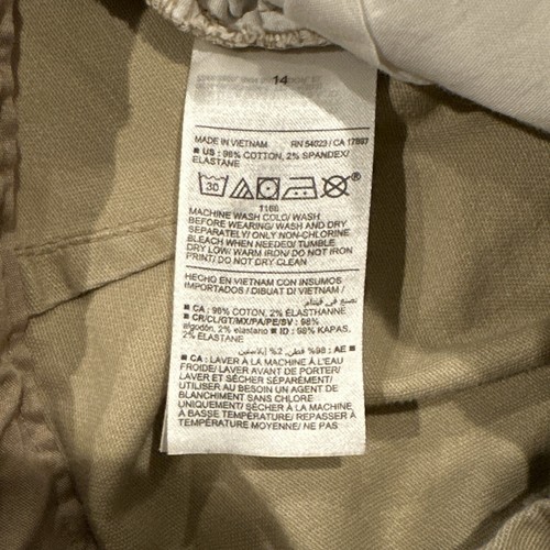 Old Navy Pants Boys SIZE 14 Beige Chino Built-In Flex Straight Leg Adjust. Waist - Picture 8 of 9