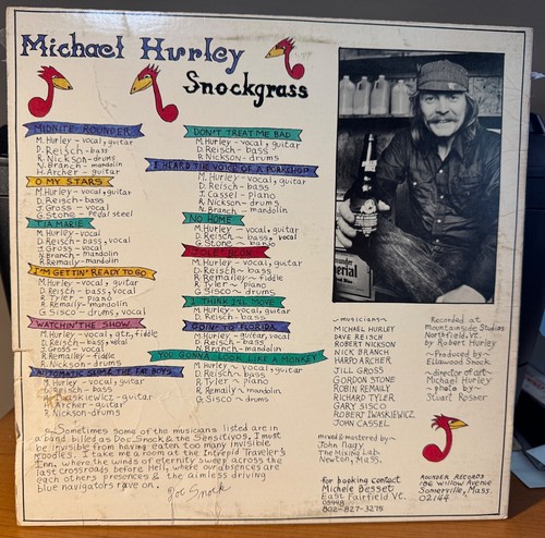 Michael Hurley - Snockgrass - Rounder Records 3043 - 1980 Folk Rock - VG++ Vinyl - Picture 3 of 3