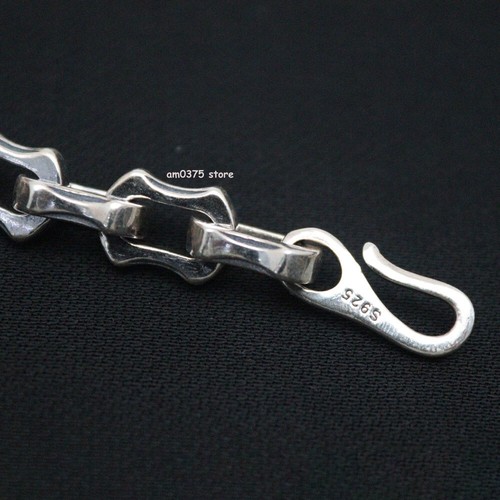 Real 925 Sterling Silver Bracelet Man Women 8.5mm Square Link 7.87inch/47-48g - 第 4/5 張圖片