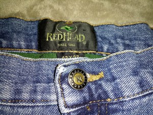Redhead Flannel Lined Blue Jeans Mens 42x32 Excellent Condition outdoor wear. | eBay