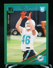 2018 Panini Donruss Press Proof Green #385 Rookie Durham Smythe Miami Dolphins