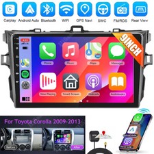 4 64G For Toyota Corolla 2009-2013 Android 13 Carplay Car Radio Stereo GPS WiFi