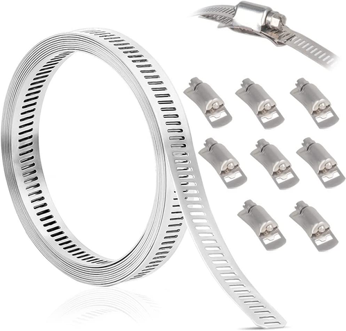Adjustable 304 Stainless Steel Duct Clamps Hose Clamp Pipe Clamp Air Ducting Cla