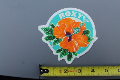 ROXY Orange Flowers Girls Aloha Hawaii OG Surfboards RX1 Vintage Surfing STICKER