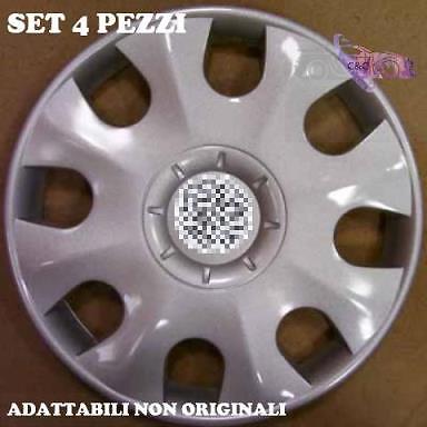 Copricerchi Per Fiat Panda 2003-2012 - Set Di 4 Coppe Ruota Aftermarket Da 13 Pollici