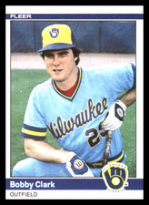 1984 Fleer Update #U-25 Bobby Clark Milwaukee Brewers