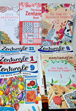 Lot of 9 Zentangle Coloring Books