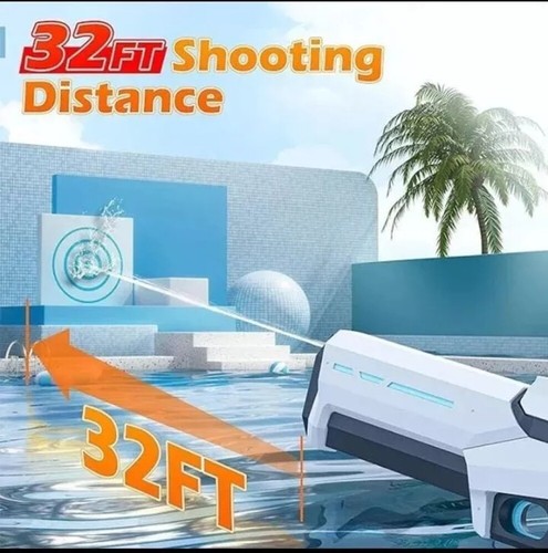 Electric Water Guns 32Ft Range Squirt Powerful Automatic Water Blaster Toy Kids - Picture 5 of 9