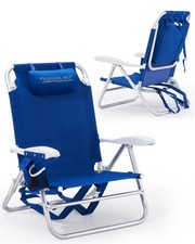 Old Bahama Bay 2 Pack 7-Position Lay-Flat Beach Chair, Lightweight Aluminum