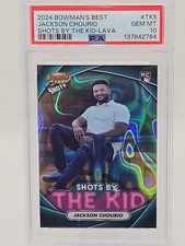 2024 Bowman's Best Jackson Chourio /50 Shots By The Kid Lava Prizm PSA 10 POP 2