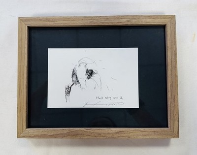 Patti Smith signierte Notizkarte ''Peyote Dance'', 2019, gerahmt 