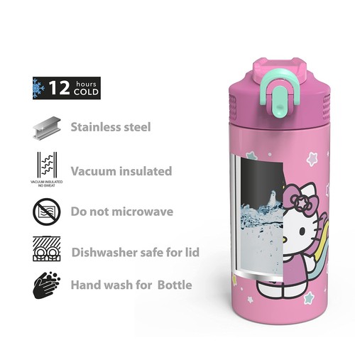 zak! Hello Kitty - Stainless Steel Vacuum Insulated Water Bottle - 14 oz - Du... - Picture 4 of 8