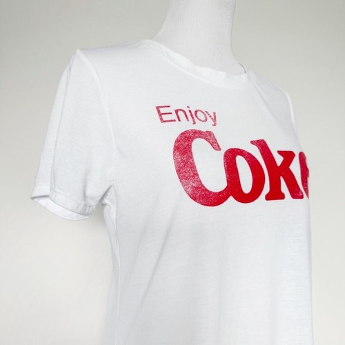 Camisa Enjoy Coke para mujer talla XL Coca Cola Diet Coke blanca roja manga corta - Imagen 3 de 8