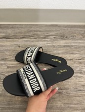 Christian Dior Women's DWAY Slides Sandles Size US 7.5 38 