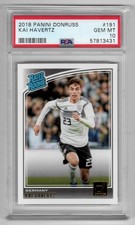 2018 Panini Donruss Soccer #191 Kai Havertz Rated Rookie Card RC PSA 10. rookie card picture