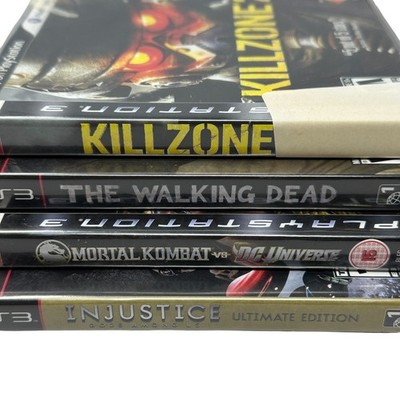 PS3 Games Bundle: Killzone 2 Mortal Kombat Vs DC Walking Dead Injustice Complete