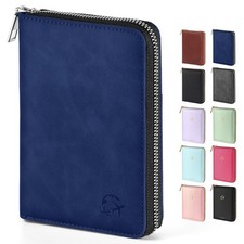 Passport Holder Cover with Zipper Closure Travel Wallet Case Organizer