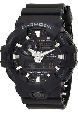 Casio G-shock GA-700-1BER Black Men's Analog Digital Dual Time Resin Strap Watch