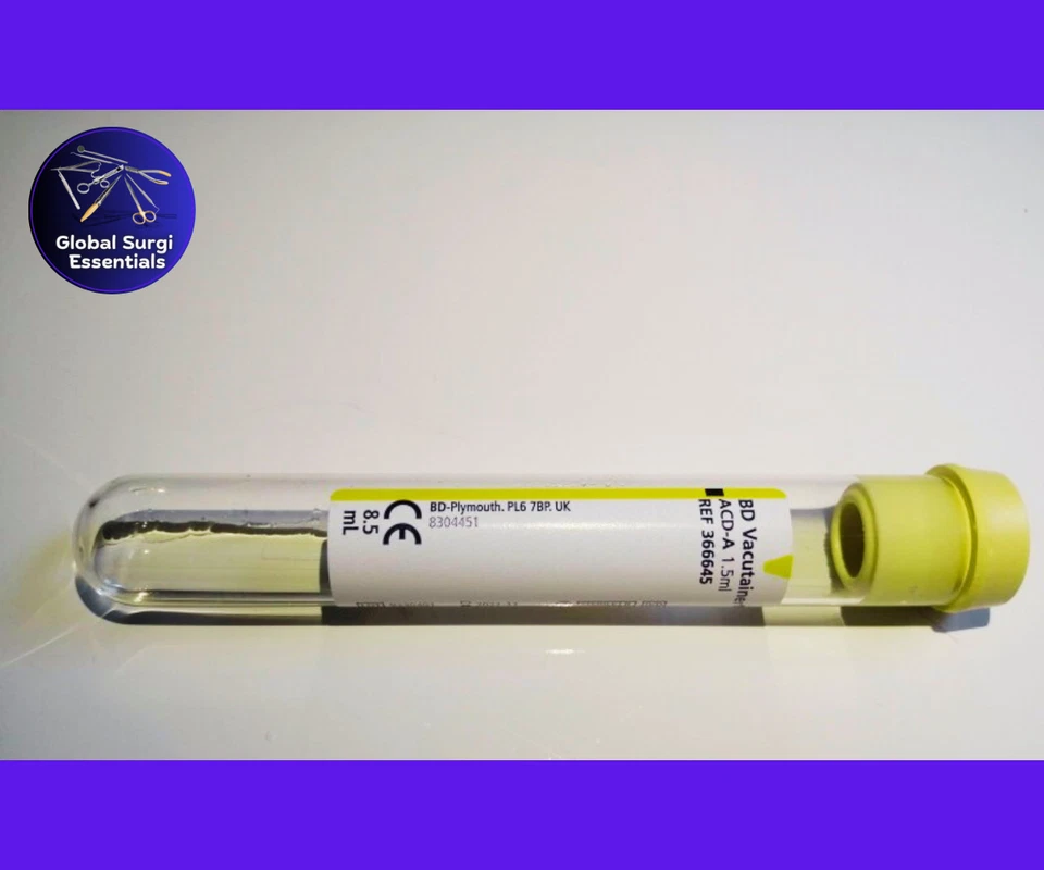 Tubos de ensayo ACD líquido plasma rico en plaquetas 8,5 ml - Paquete de 100 - Grado médico Foto 4 de 4