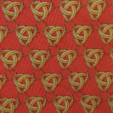 HERMES MENS SILK DRESS TIE 7350PA 7350pa DEEP ORANGE 57"