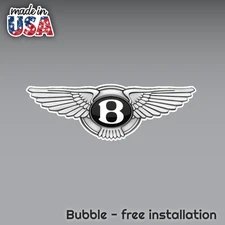 BENTLEY LOGO EMBLEM DECAL STICKER 3M USA MADE TRUCK VEHICLE WINDOW WALL CAR