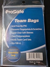 25 PRO SAFE Resealable TEAM SET BAGS Sports Card TCG 2 Bonus items Free Tracking