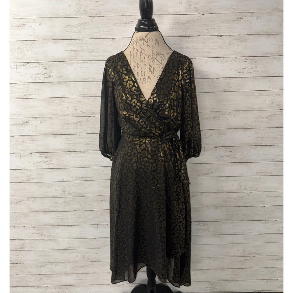 DKNY Metallic Chiffon Dress - Image 4 of 4