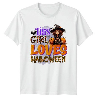 Dieses Mädchen liebt Halloween Damen T-Shirt Hexe Halloween Geschenk für Sie