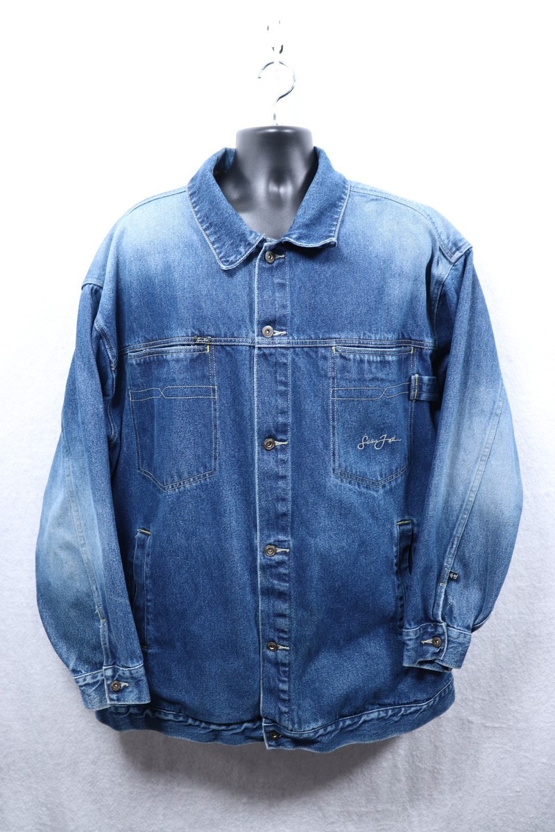 Vintage Sean John Trucker Chore Jacket Men's 3XL Blue Dark Wash