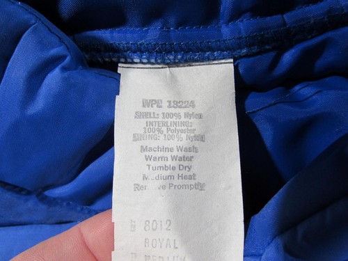 Vtg 70s 80s ANR Freight System Patch Blue Puffer Vest Promo Sz M Snap Front - Picture 4 of 8