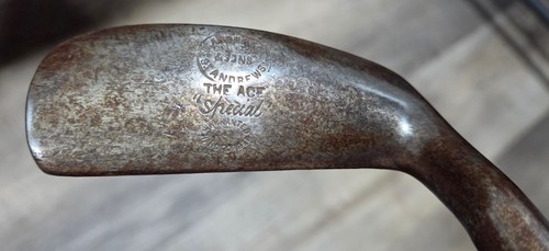 Antique Vintage Unusual D. Anderson THE ACE Hickory Wood Shaft Golf Club Putter - Afbeelding 6 van 14